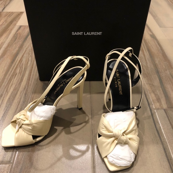 New with Tags Saint Laurent Vernice Nude heels - Picture 2 of 9